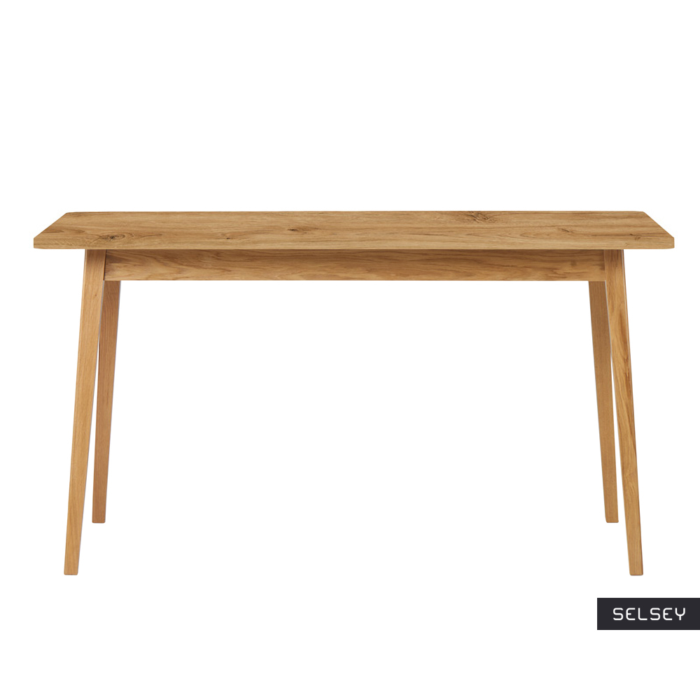 Veneer Minimalist Extendable Table 140x80 cm Oak Selsey