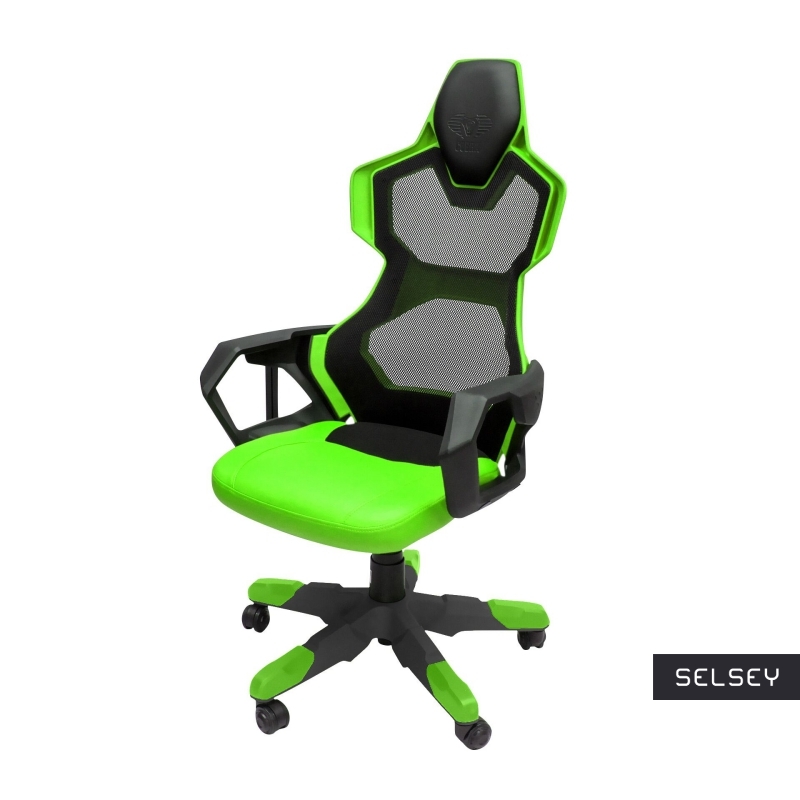 E Blue Cobra Air Gaming Chair Black And Green