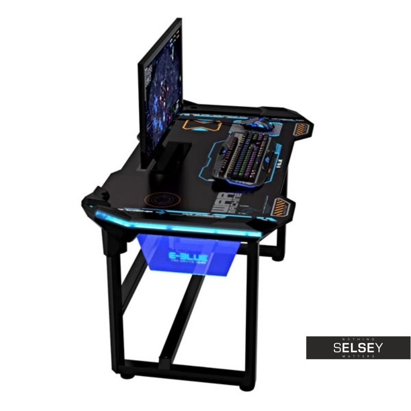 EBlu Black Gaming Desk Selsey