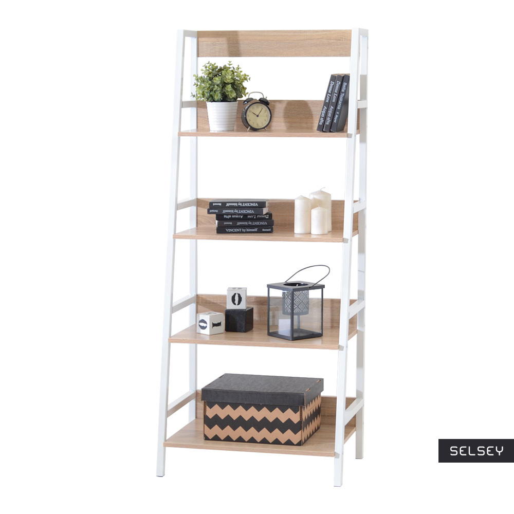 Berg Scandinavian Ladder Bookcase White And Oak Original 3744116075018 Jpg