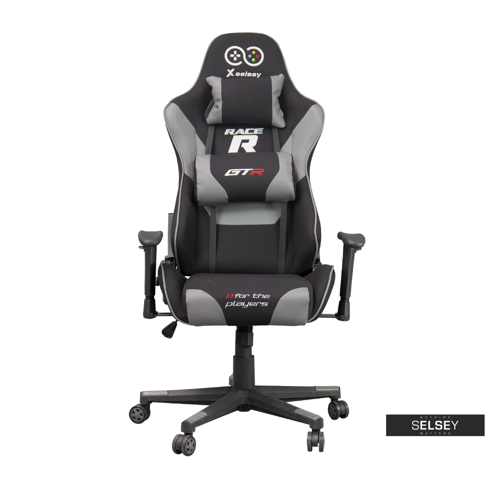 Racer GTR Gaming Chair Black and Grey Selsey