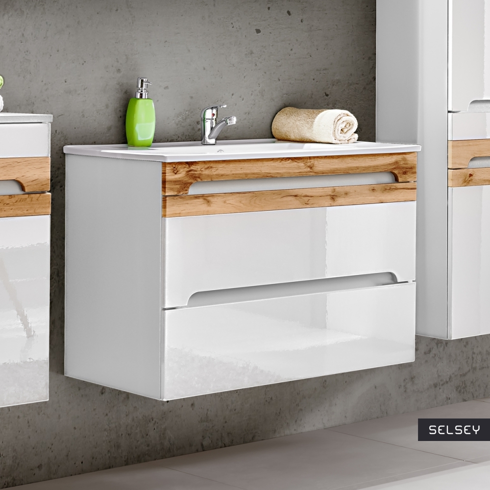 Warner White Floating Vanity Unit 60 cm Selsey