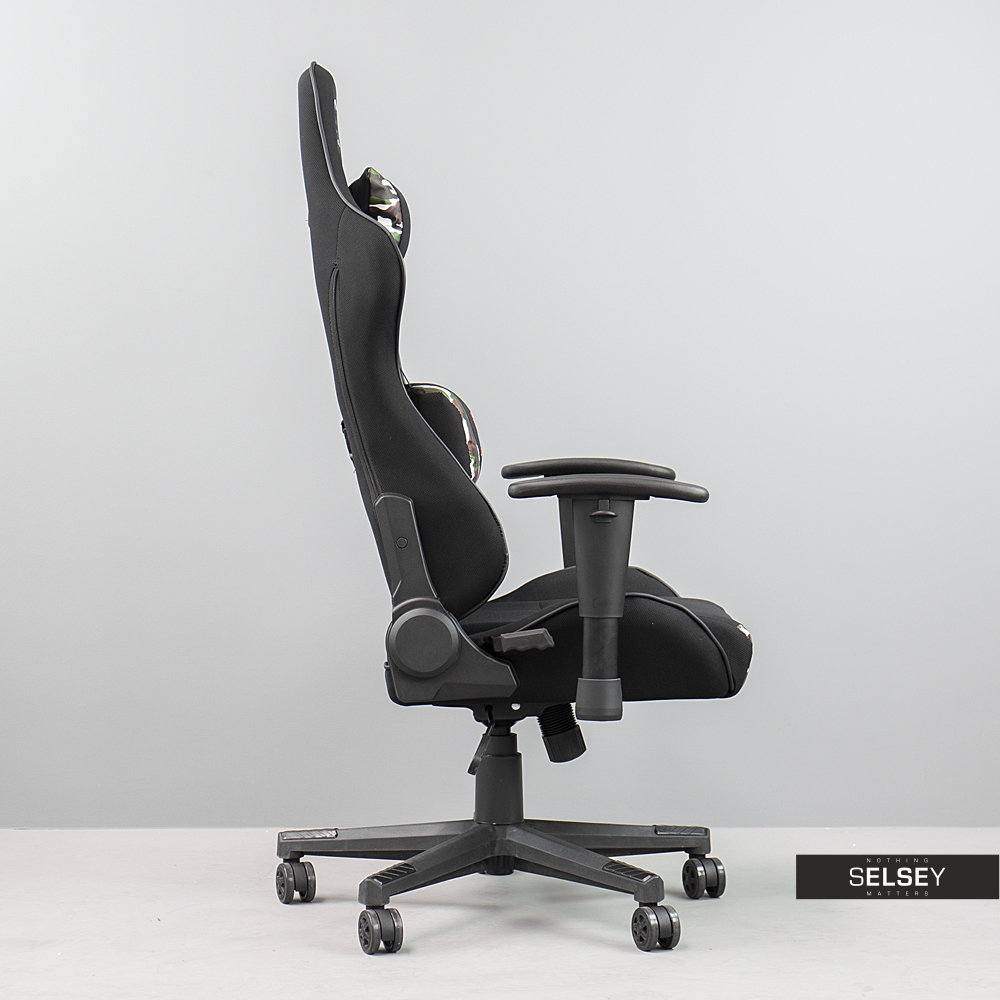 Ellava Khaki Camo Gaming Chair With Contoured Backrest Selsey