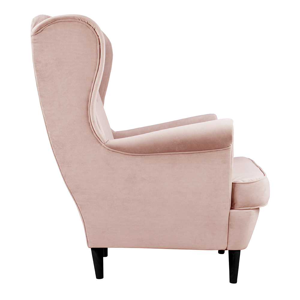 Pink Armchair With Footstool / Mallmon Powder Pink Armchair With Footstool In Water Repellent