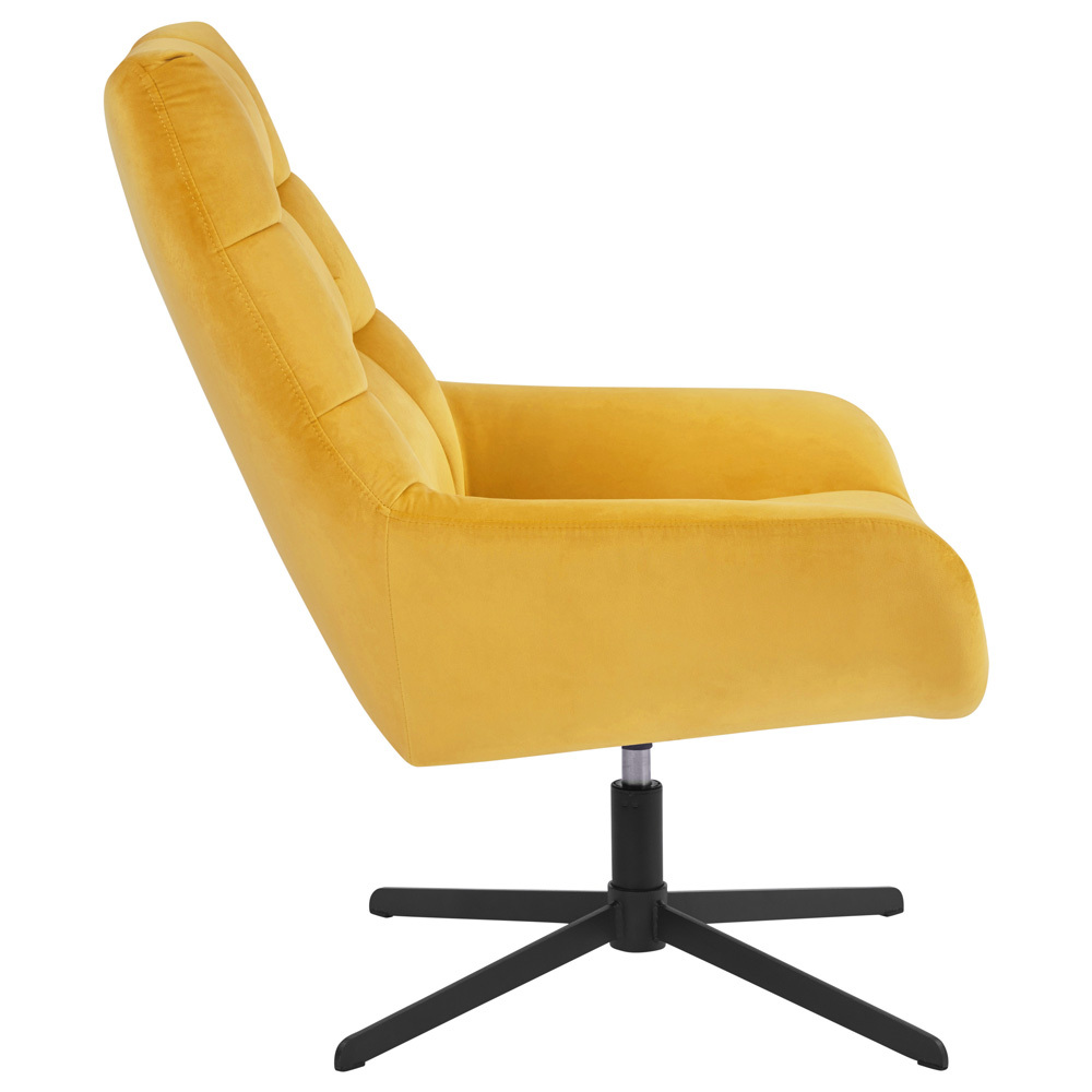 Sherley Upholstered Swivel Chair Yellow Selsey