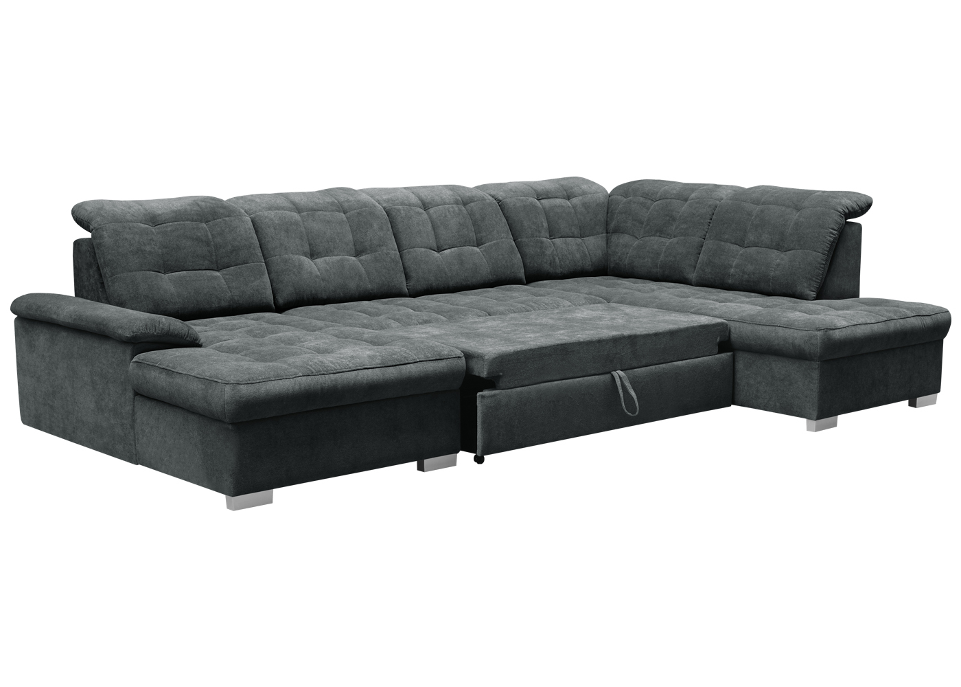 Jamaal Grey Corner Sofa Bed Left Side Selsey Jamaal Grey Corner Sofa Bed Left Side, Grey Corner Sofa Pull Out Bed