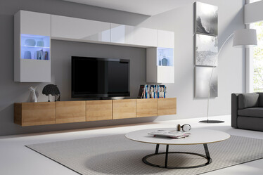 Kirdon Large Floating Wall Unit with Cabinets